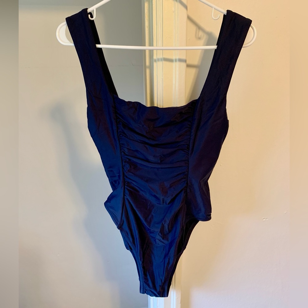 J Crew Square neck ruched swim